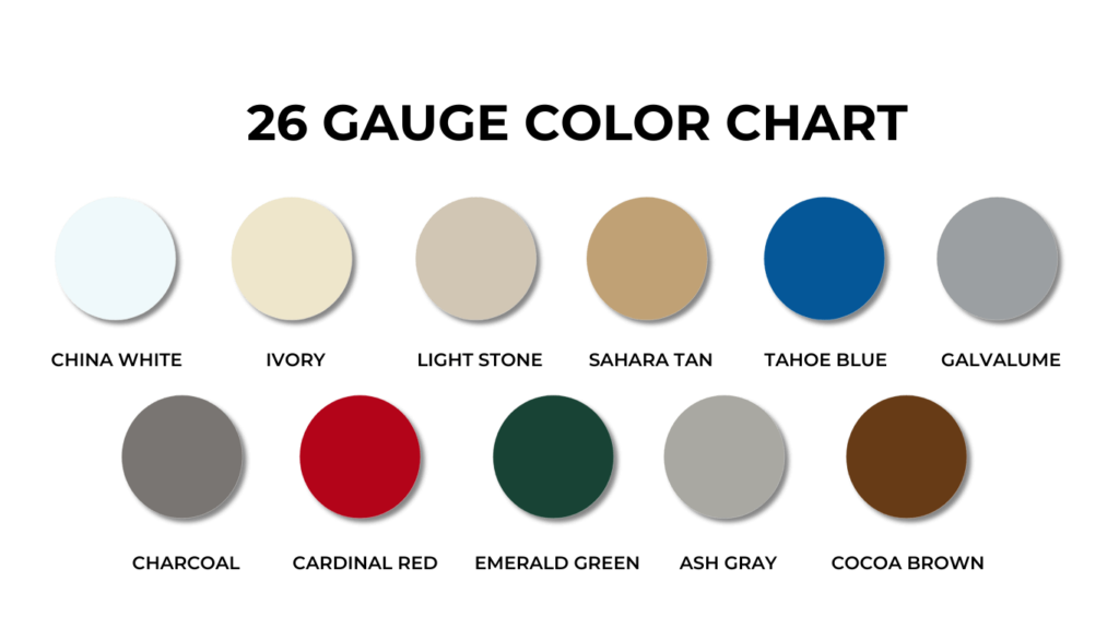 26 gauge color chart